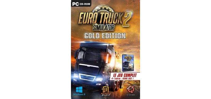 Instant Gaming: Jeu PC Euro Truck Simulator 2 Gold Edition à 6,49€ au lieu de 16€