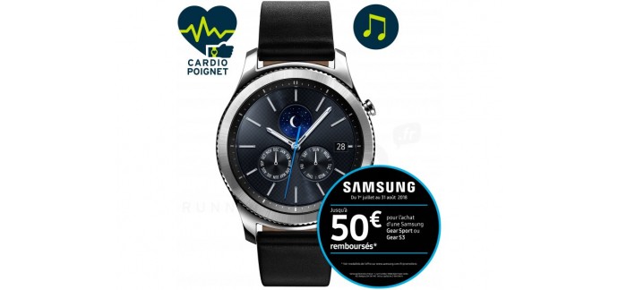 i-Run: Montre connectée Samsung Gear S3 Classic noir à 299€ au lieu de 399€