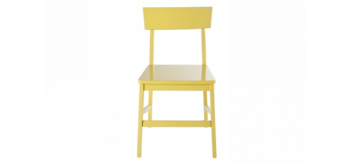 BUT: Chaise nadège jaune à 22,99€ au lieu de 45,99€