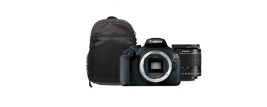 Canon: Appareil Photo - CANON EOS 2000D + Objectif EF-S 18-55mm IS II + Sac, à 499,99€ au lieu de 549,99€