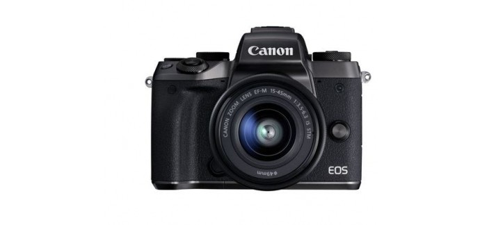 Canon: Appareil Photo - CANON EOS M5 + Objectif EF-M 15-45mm f/3.5-6.3, à 749,99€ au lieu de 1099,99€