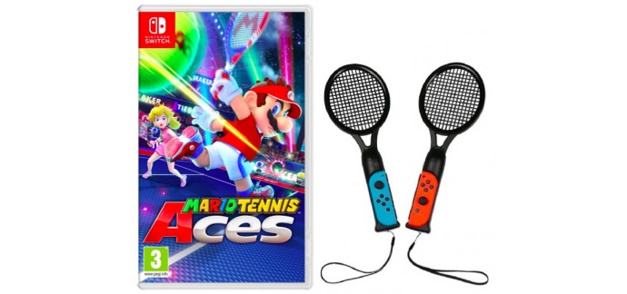 Fnac: 2 Raquettes Konix pour Joy-Con à 9,99€ pour l'achat du jeu Mario Tennis Aces  sur Nintendo Switch