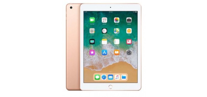 Fnac: Tablette tactile Apple iPad 128 Go WiFi Or 9.7" Nouveau à 385,99€ au lieu de 551,41€