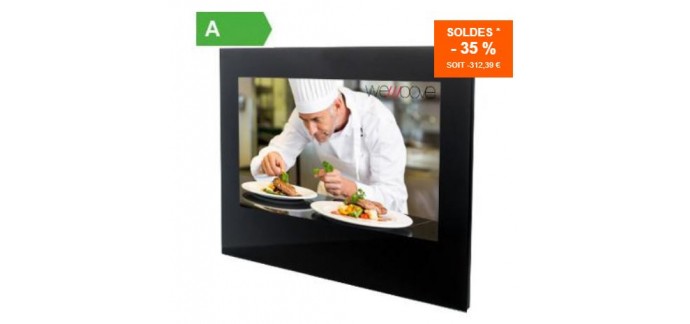 Materiel.net: Téléviseur encastrable pour cuisine - WEMOOVE WMLKBFTV220K, à 577,61€ au lieu de 890€