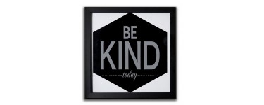 Alinéa: Image encadrée "Be kind today" 30x30cm à 2€ au lieu de 7,99€