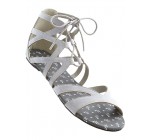 Bonprix: Sandales plates femme multi-brides à laçage gris d'une valeur de 6,99€ au lieu de 17,99€