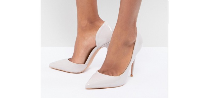 ASOS: Escarpins femme vernis à découpes nude True Decadence d'une valeur de 15,49€ au lieu de 38,99€