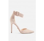 Topshop: Chaussures femme à bout pointu en cuir rose claire d'une valeur de 26€ au lieu de 57€
