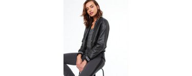 Etam: Veste bomber noir femme en cuir manches longues d'une valeur de 79,50€ au lieu de 159€