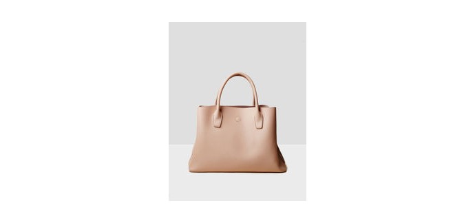 Jennyfer: Grand sac à main nude en simili cuir lisse d'une valeur de 14,99€ au lieu de 29,99€