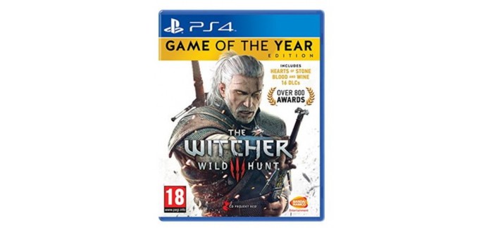 Base.com: Jeu PS4 - The Witcher 3 Wild Hunt Game Of The Year Edition, à 22,92€ au lieu de 51,96€
