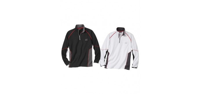 Atlas for Men: Lot de 2 polos homme zippés manches longues sport  d'une valeur de 13,47€ au lieu de 44,90€