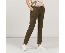 Aigle: Pantalon chino en coton femme couleur kaki d'une valeur de 45€ au lieu de 90€