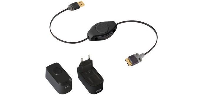 MacWay: Chargeur Secteur ReTrak 2,4A + Câble Rétractable Noir USB 3.0 1 m à 4,95€ au lieu de 9,90€