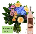 Florajet: Vin rosé offert pour l'achat d'un bouquet de fleurs