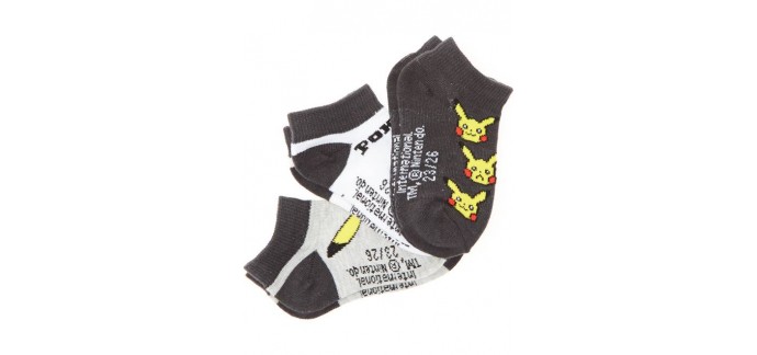 Kiabi: 3 paires de chaussettes pokemon pikachu