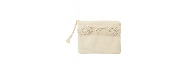 Kiabi: Petite pochette en toile blanche