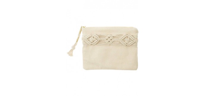 Kiabi: Petite pochette en toile blanche