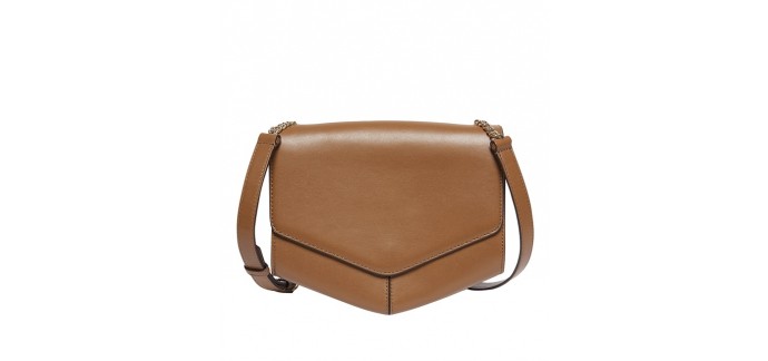 Galeries Lafayette: Sac besace femme en cuir camel Sandro au prix de 147,50€ au lieu de 295€