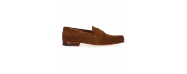 Galeries Lafayette: Mocassins homme en cuir cognac bout rond d'une valeur de 83,40€ au lieu de 139€