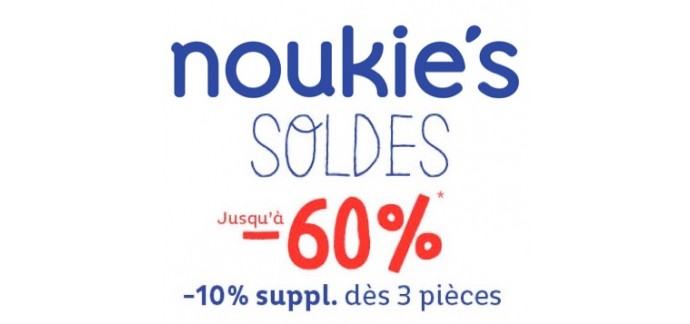 Noukies: Soldes jusqu'à -60% et -10% supplémentaires dès 3 articles achetés