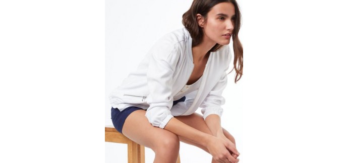 Etam: Veste bomber femme blanc manches longues d'une valeur de 19€ au lieu de 49,99€