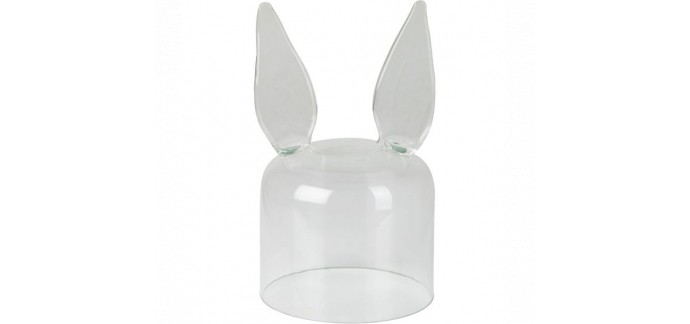 Alinéa: Cloche en verre avec oreilles de lapin h24cm à 13,52€ au lieu de 16,90€