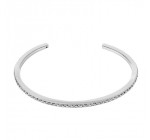 Cleor: Bracelet jonc en métal blanc et cristal Adore d'une valeur de 31,60€ au lieu de 79€
