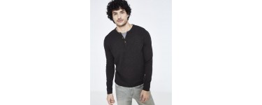 Celio*: Pull straight coton col tunisien à à 8,99€ au lieu de 29,99€