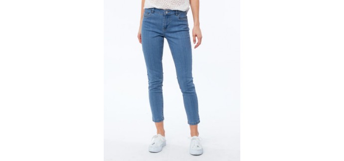 Etam: Jean skinny droit bleu délavé 5 poches d'une valeur de 15€ au lieu de 29,99€
