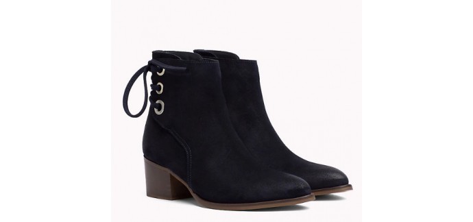 Tommy Hilfiger : Bottines en daim à œillets s à 95€ au lieu de 159,90€