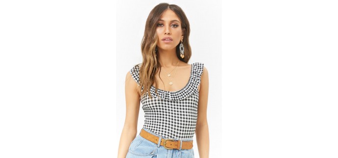 Forever 21: Body à imprimé vichy à 6€ au lieu de 13€