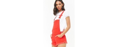 Forever 21: Salopette short à ourlet effiloché à 13€ au lieu de 27€