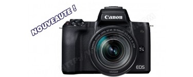 Ubaldi: Appareil Photo Hybride - CANON EOS M50 Noir + Objectif EF-M18-150, à 909€ au lieu de 949€ 