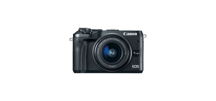 eGlobal Central: Appareil Photo Numérique Canon EOS M6 kit avec EF-M 15-45mm à 449,99€ au lieu de 949,99€ 