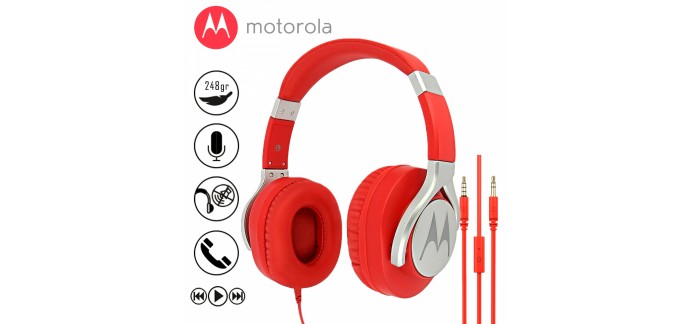 Go Sport: MOTOROLA Casque original Motorola moto Pulse max avec kit piéton intégré à 31,92€ au lieu de 39,90€ 