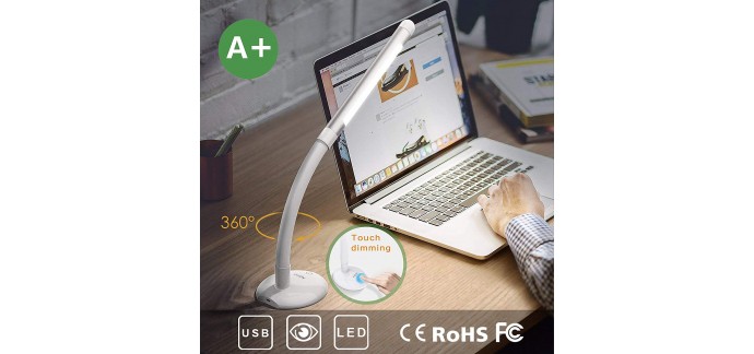 Amazon: Aglaia LED Lampe de table rechargeable 3W à 7,99€ au lieu de 14,99€