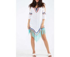 Uncle Jeans: Tunique à franges multicolores épaules dévoilées Wild Heart au prix de 19,96€ au lieu de 49,90€