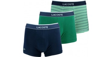 Solendro: Lot de 3 boxers homme verts/bleu Lacoste au prix de 31,90€ au lieu de 44,90€