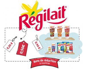 Régilait: Nombreux bons de réduction Régilait à imprimer toute l'année