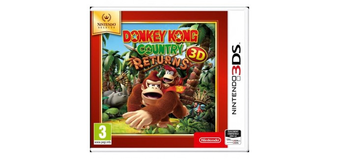 Cdiscount: Jeu Nintendo 3DS Donkey Kong Country Returns à 17,91€ au lieu de 24,47€