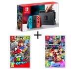 Cdiscount: Console Nintendo Switch + 2 jeux (Super Mario Odyssey et Mario Kart 8 Deluxe) à 389€
