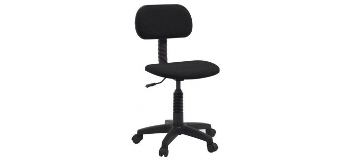 Cdiscount: Chaise de bureau dactylo tissu noir à 9,99€