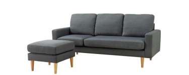 Cdiscount: Canapé d'angle Scandinave réversible 3 places tissu gris à 249,99€ au lieu de 499,99€