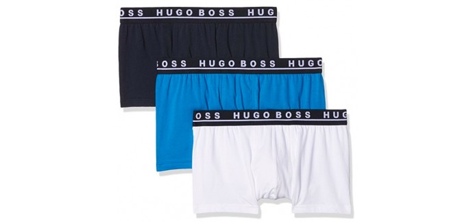 Amazon: Lot de 3 boxers Homme Hugo Boss à 32€