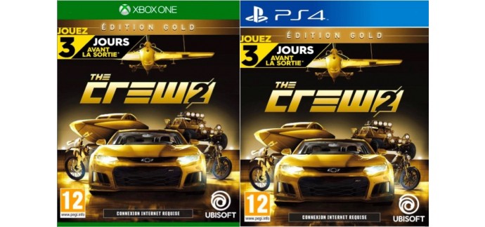 Amazon: The Crew 2: Edition Gold sur PS4 ou Xbox One à 79,99€ au lieu de 99,99€