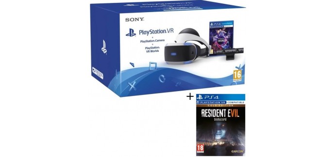 Cdiscount: Pack Console - PlayStation VR + PlayStation Caméra + 2 Jeux PS4, à 326,99€ au lieu de 369,98€ 