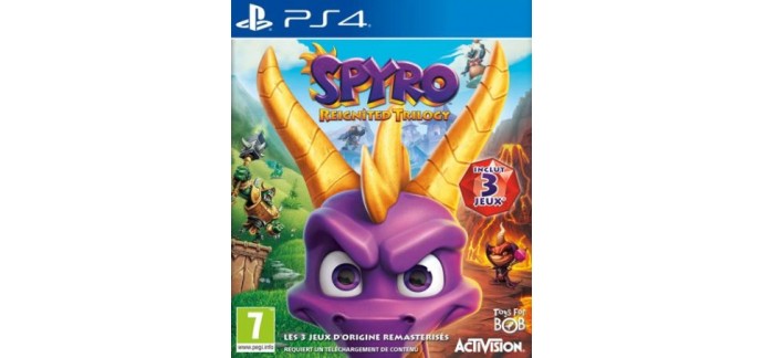 Amazon: [Précommande] Jeu PS4 Spyro Reignited Trilogy à 29,99€ 