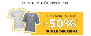 DDP: 1 top acheté = -50% sur le 2ème parmi une sélection