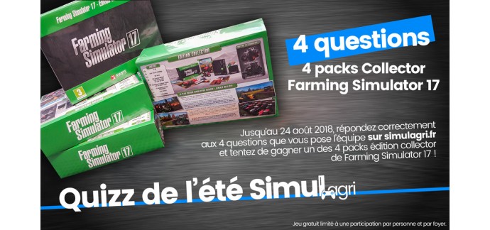 SimulAgri: A gagner : 4 packs collector Farming Simulator 17 sur PC